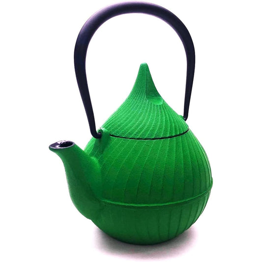 Nanbu Ironware Teapot: Ichichudo Teapot Tsubomi 0.4L Green W13xD11xH17.5(cm)