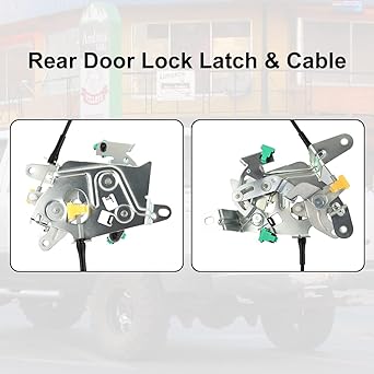 Driver left side left side, lock latch actua cable assembly set 1999-2007 Ford F250 F350 F450 F550 Super Duty replacement # 6C3Z-28264A01-A 4C3Z-28264A01-A01-A01-A