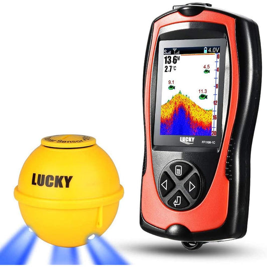 LUCKYLAKER Wireless Fish Finder Portable Fish Finder Bass Smelt Fishing Japanese Instruction Manual Included
