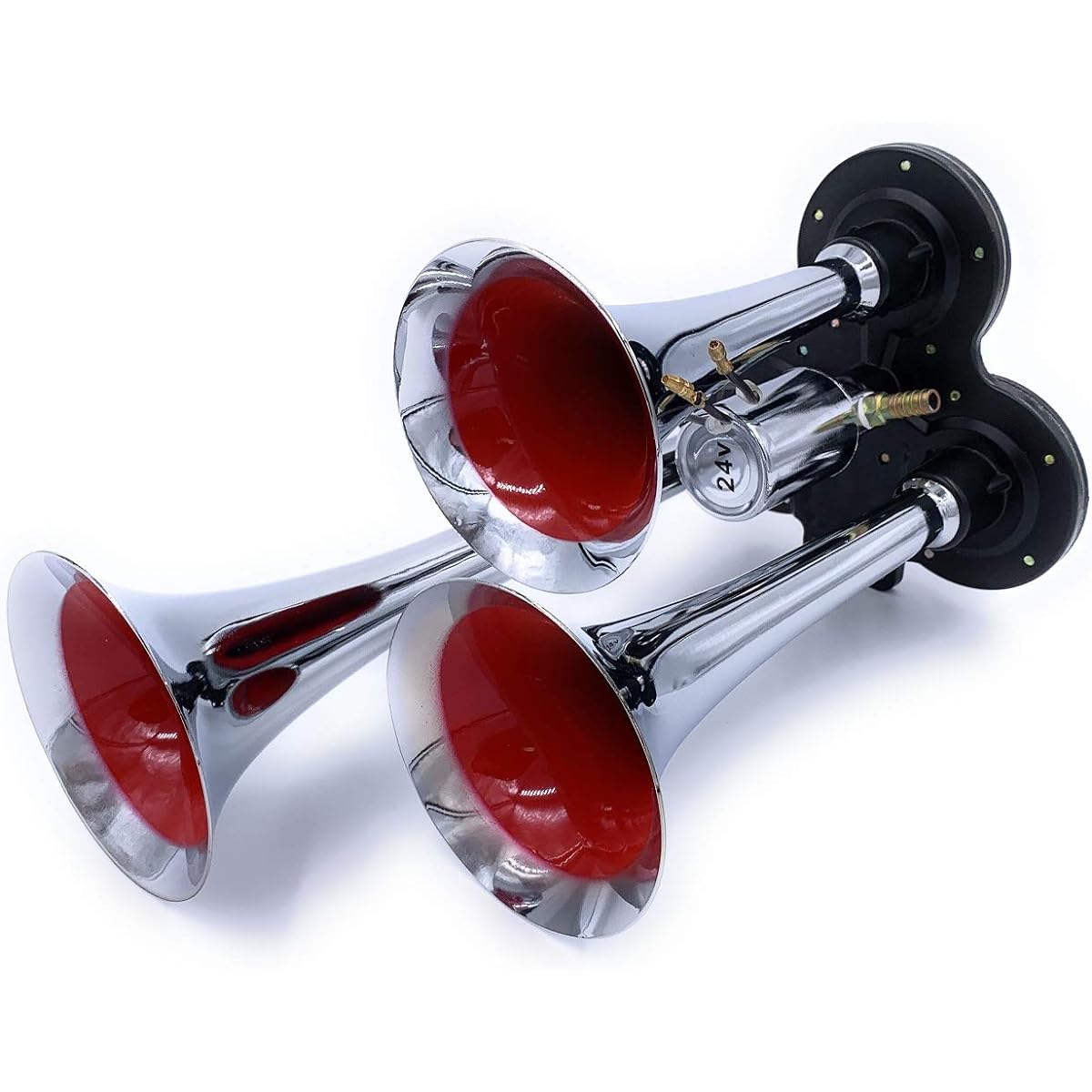 Triple Yankee Horns 11.8 inches (300 mm) for 24 V Tracks: The heavy chords of the triple horn are a must-see! The thick sound quality of the two trumpets at the same time