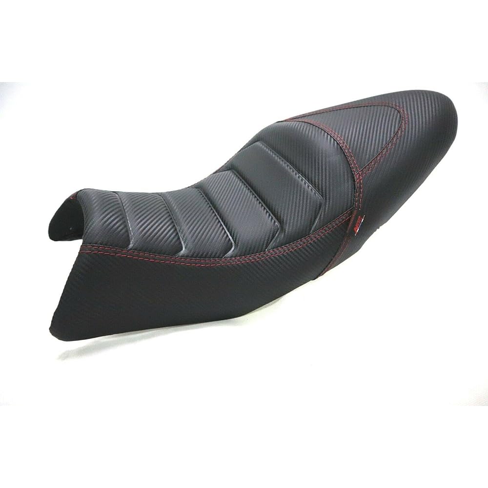 Kawasaki Z125 Seat Custom Carbon Red Stitch for Kawasaki Z125 2013-2019 and Z125 Pro All Models
