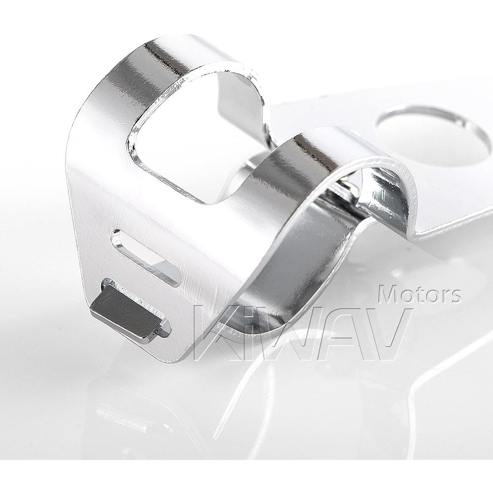 KiWAV Headlight Mounting Hardware Fork Clamp Chrome Steel 30-38mm 2pcs