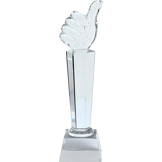 lifactlab. Trophy Like Winner Cup Award Thumb Party Internal Award Tournament Competition Comes with Exclusive Case Crystal Glass Height 26cm