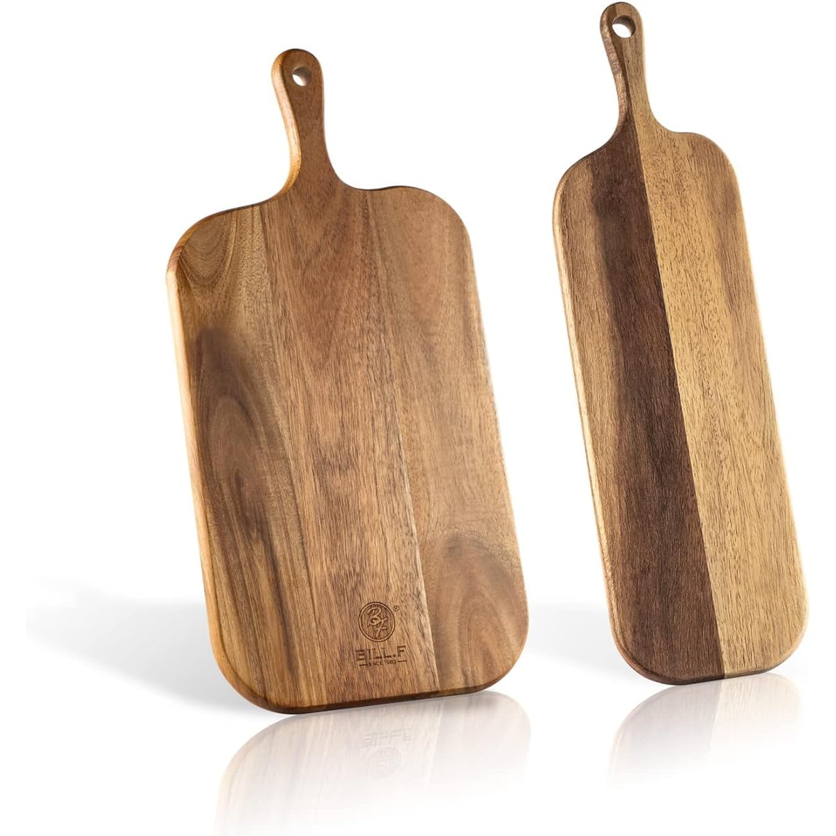 Acacia Wooden Cutting Board, Kitchen Cutting Board, Kitchen Board, Cutting Board with Handle, Natural Material, Eco-friendly Wooden Tablet, Stylish, Camping, Home, Cooking, 41*12cm & 38*19cm Cutting Board