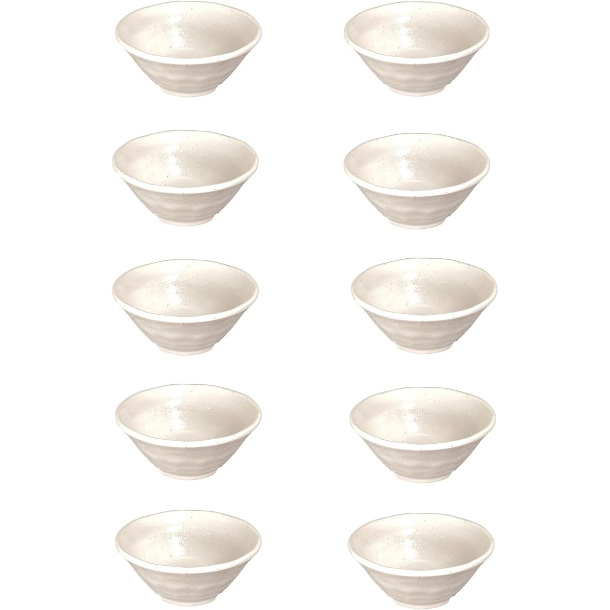 MARUKEI Small Bowl/Round Bowl, Small Diameter 10.3cm, 160ml, Powder, Made in Japan, Break-resistant, Dishwasher Safe, Stackable "Takumi-an" G156 KOH, Set of 10 [Commercial Use Set]