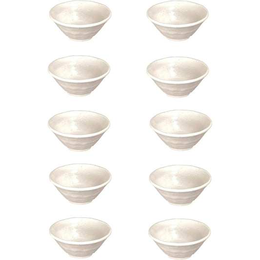 MARUKEI Small Bowl/Round Bowl, Small Diameter 10.3cm, 160ml, Powder, Made in Japan, Break-resistant, Dishwasher Safe, Stackable "Takumi-an" G156 KOH, Set of 10 [Commercial Use Set]