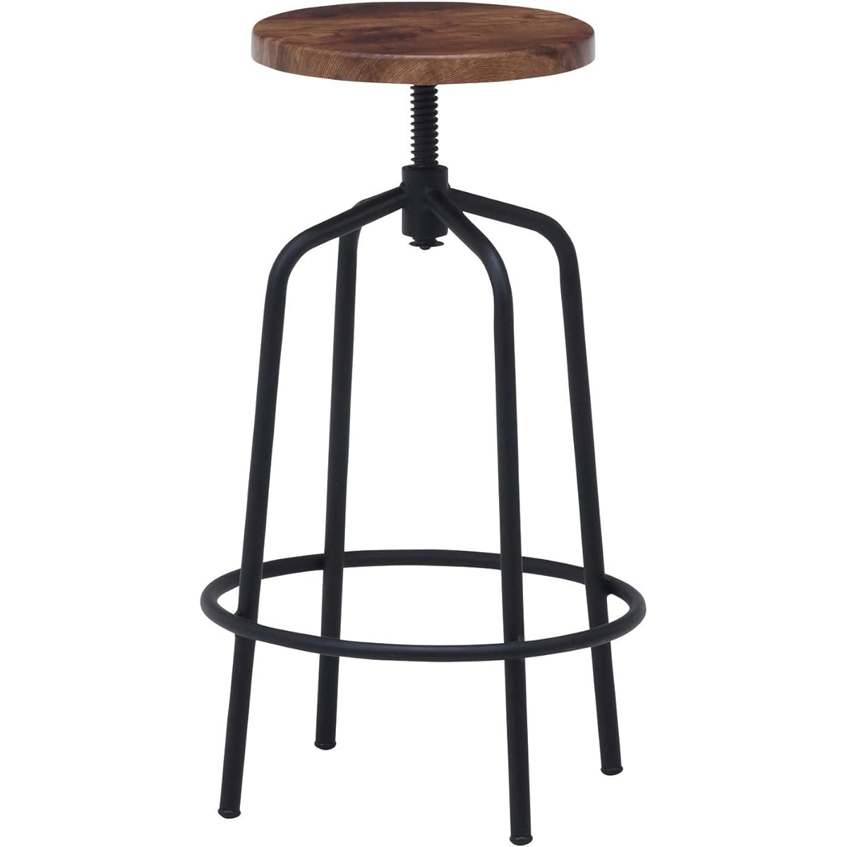 Fuji Boeki Counter Chair Bar Chair Width 40 x Depth 40 x Height 60cm~69cm Brown Elevating Type Floor Scratch Prevention Assembly Product NAVIA 14655