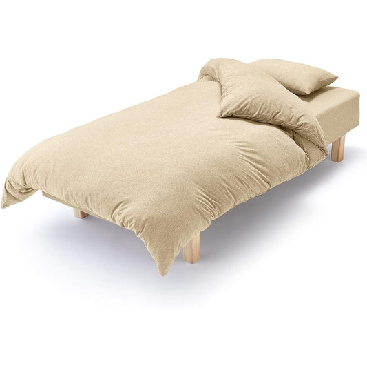 offtime Duvet cover set (for bed) Cotton blended jersey Ivory Semi-double Blends well into the skin All seasons AJ022KPBSD