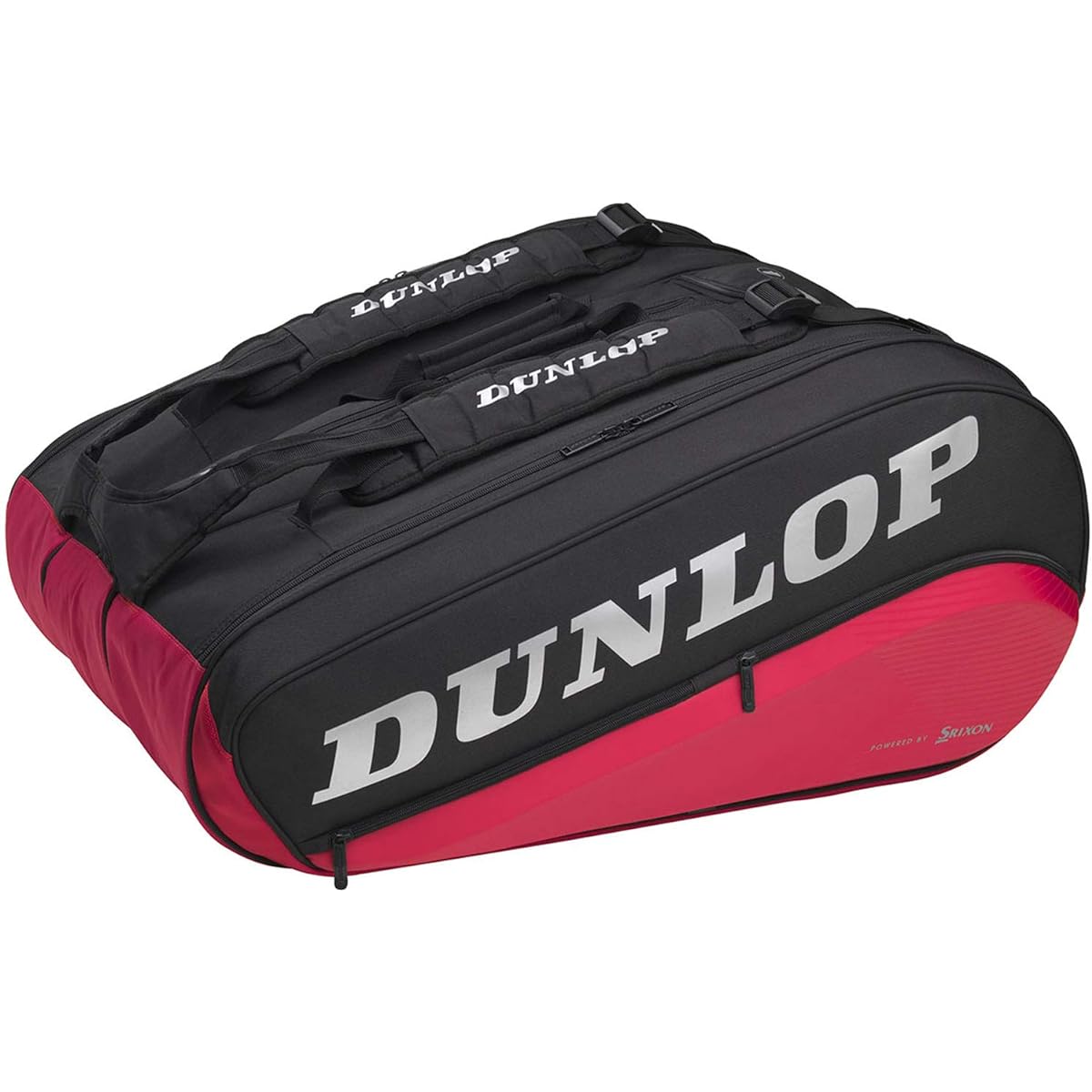 DUNLOP Tennis Bag Racket Bag Can Hold 12 Racquets Black x Red (085) DTC2180
