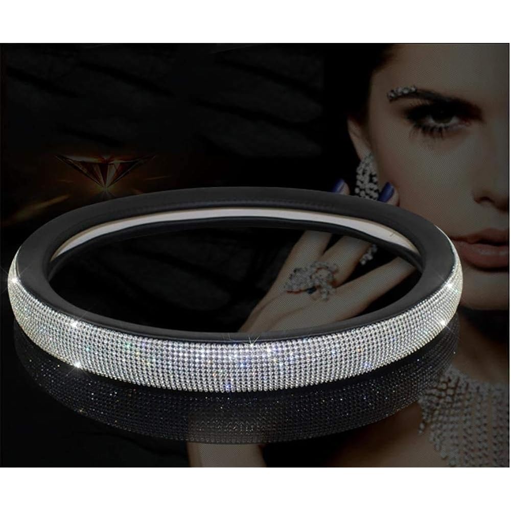 Diamond PU handle cover with glittering crystal rhinestone L size F150 F250 F350 RAM 4runner TACOMA TUNDRA RANGE ROVER MODEL S X 15 1/2 inch-16 inches-16 inch black