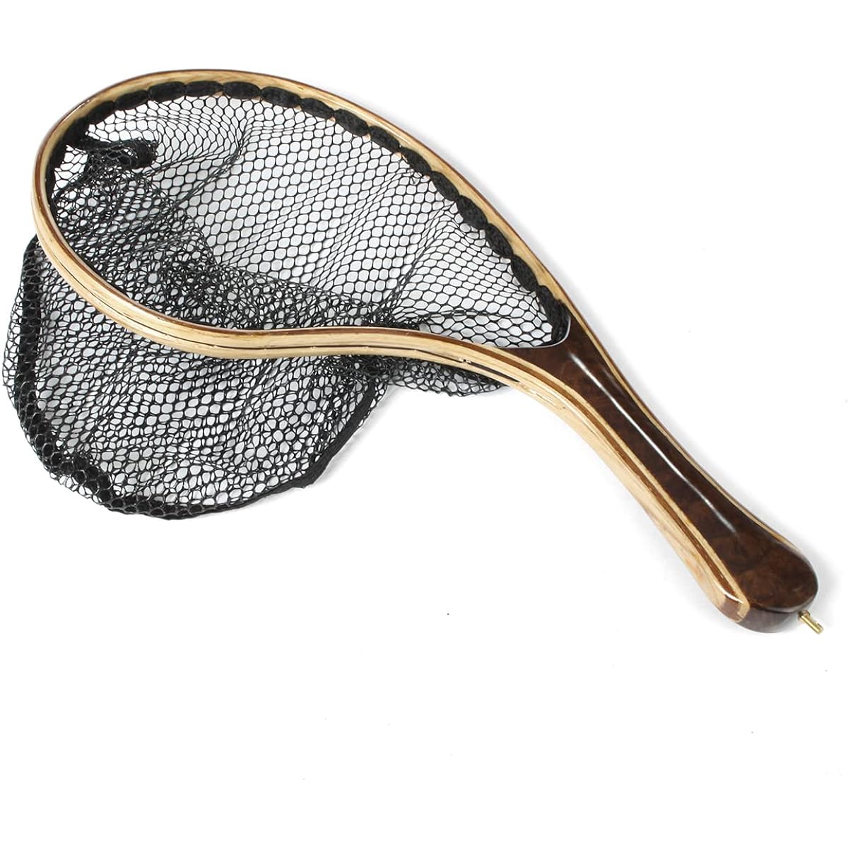 Masakitaku Wooden Crank & Straight Handle Fly Fishing Net Mountain Stream Trout Landing Net 3.5kg Neodymium Magnet