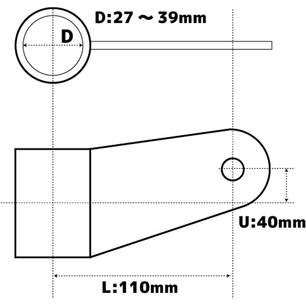Kijima Motorcycle Bike Parts Headlight Stay Custom Up Type 27-39mm Aluminum Silver 205-0251S