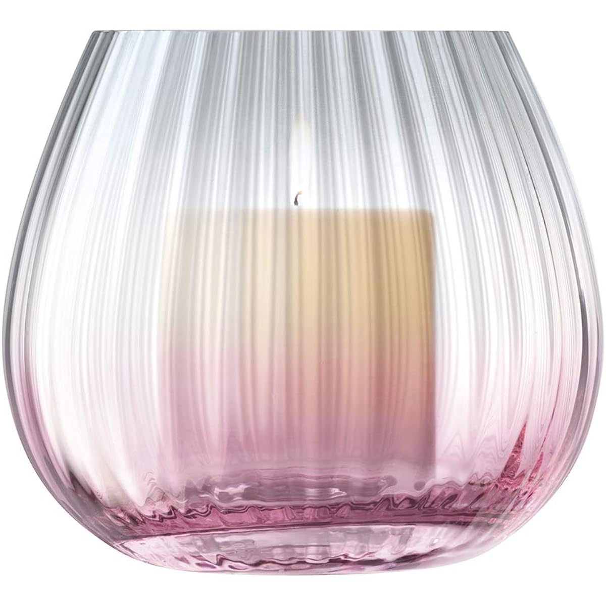 LSA DUSK LANTERN VASE P/G H13cm