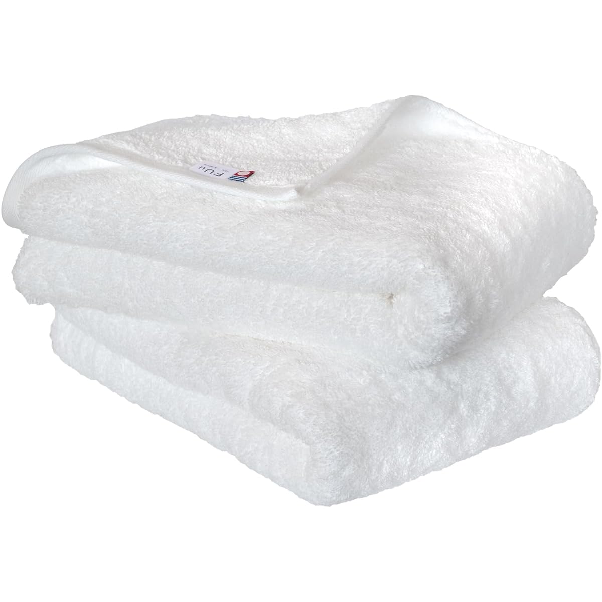 Bloom Imabari Towel Certified FUu Bath Towel Set of 2 Soft, Fluffy, Thick, Absorbent, Hotel Specifications, Made in Japan, 100% Cotton (White)