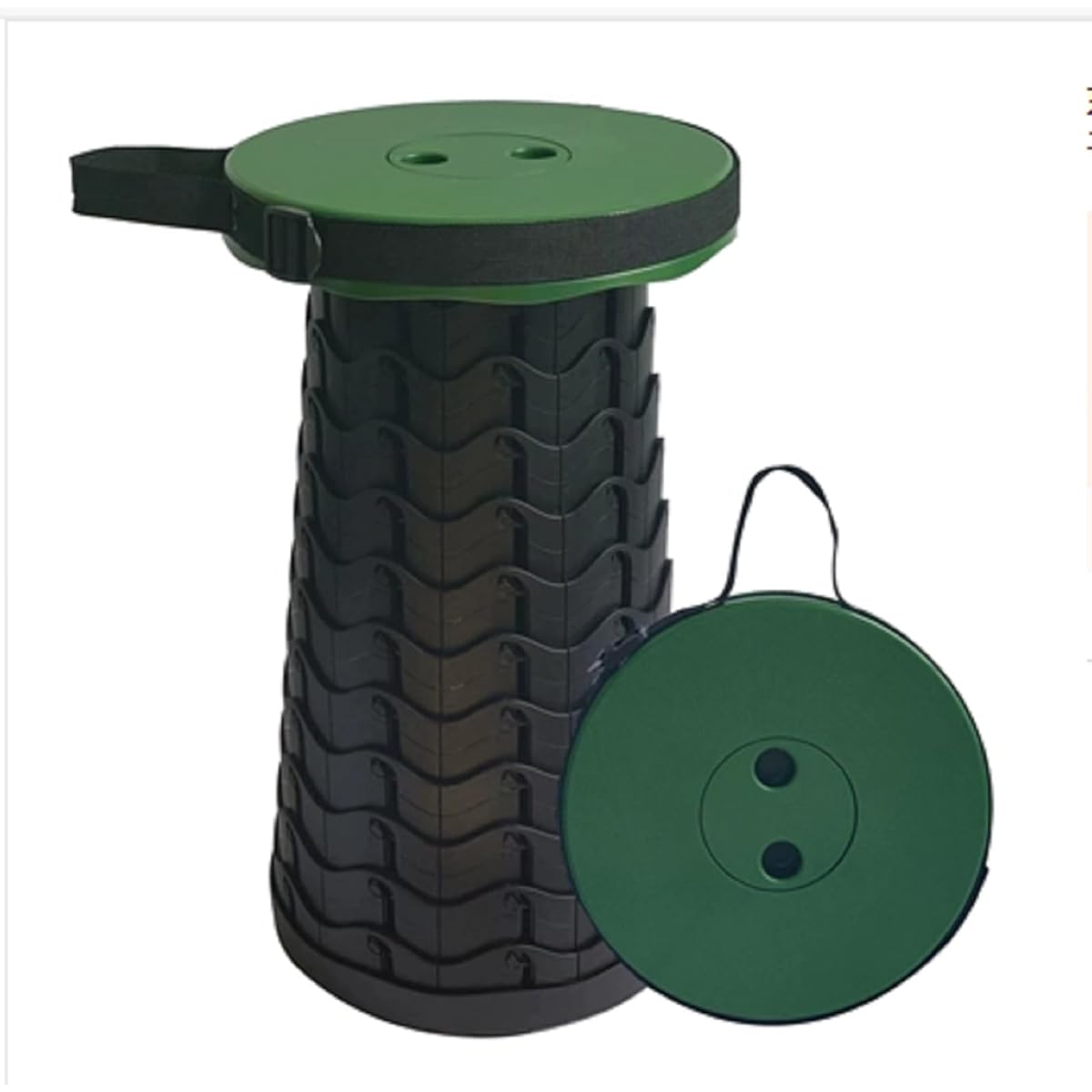 Tsurezure Biyori Telescopic Multi-Stool Folding Chair Outdoor Chair Camping Chair Patented [Design Registration] Forest Green Fishing Chair Lightweight Compact 12-level Height Adjustment Load Capacity 180kg Open/Close in One Second Indoor Outdoor Green