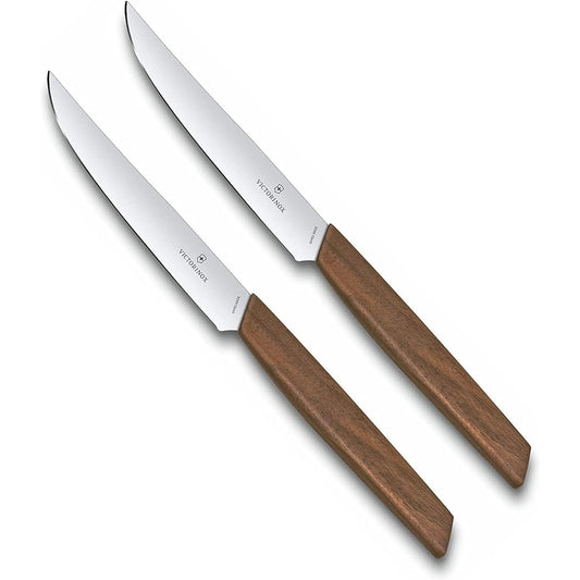 VICTORINOX Petty Knife Steak Knife 12cm Wood Set of 2 6.9000.12G