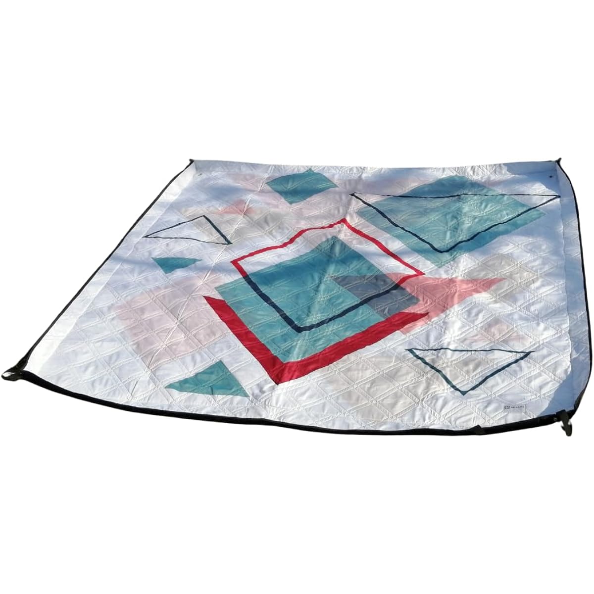 BELLAMS Leisure Sheet, Geometric Pattern, Peg Hole, Freestanding, Prevents Insects and Leaves from Intrusion, Water Repellent, Quilted, Comes with Handle, Convenient for Camping, Cherry Blossom Viewing, Sports Day, 4 People, 6 People, 8 People, Leisure f