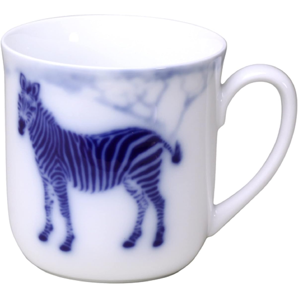 Okura Toen Blue Safari Mug (Zebra) <Microwave compatible> 124C/8200-1
