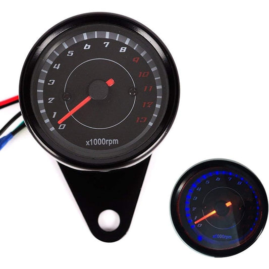 TESWNE Motor Cycle Speedometer Tachometer Odometer REV Counter 0-13000 RPM