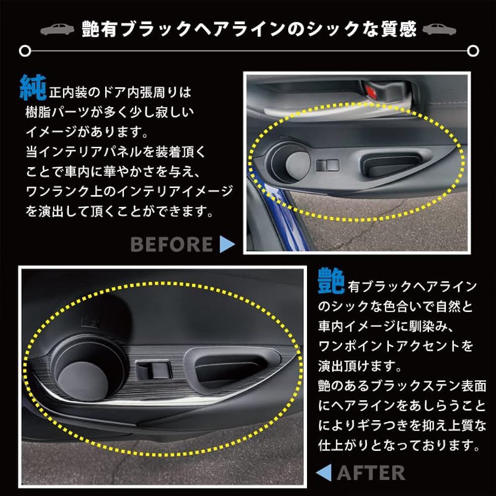 [Echoes Product] Toyota Corolla Cross Exclusive Window Switch Base Panel Interior Panel Glossy Black Hairline Parts Assessary Dress Up Options Interior Custom