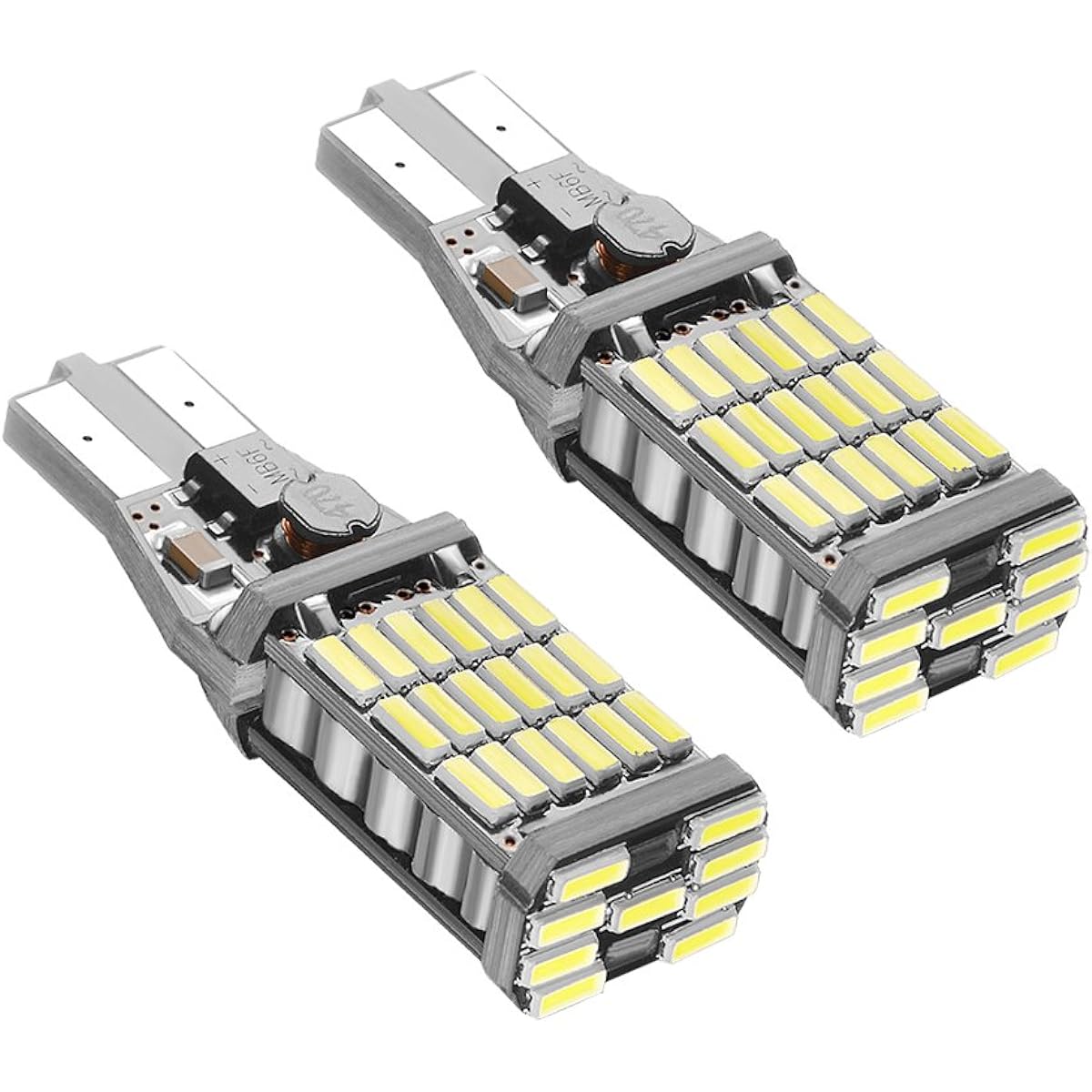 Rayhoo 1000 Lumen Very bright 921 912 LED backup bulb CANBUS Error free T15 906 W16W Socket 45 AK-4014 Chipset, Backup Reverse Light Only Xenon White 6000K 2 pieces