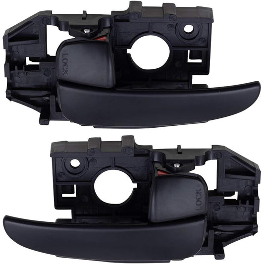 Pair Set Inside Front Rear Black Door handle replacement 01-06 Hyundai 82610-2D000AX 82620-2D000AX