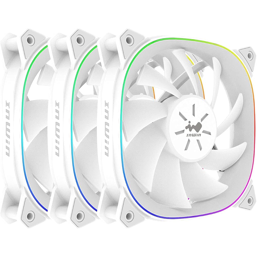 IN WIN Development INWIN ARGB LED equipped 120mm square design case FAN white model 3 piece set Sirius Extreme Pure 3PK [ FN-ASE120P-3PK ]