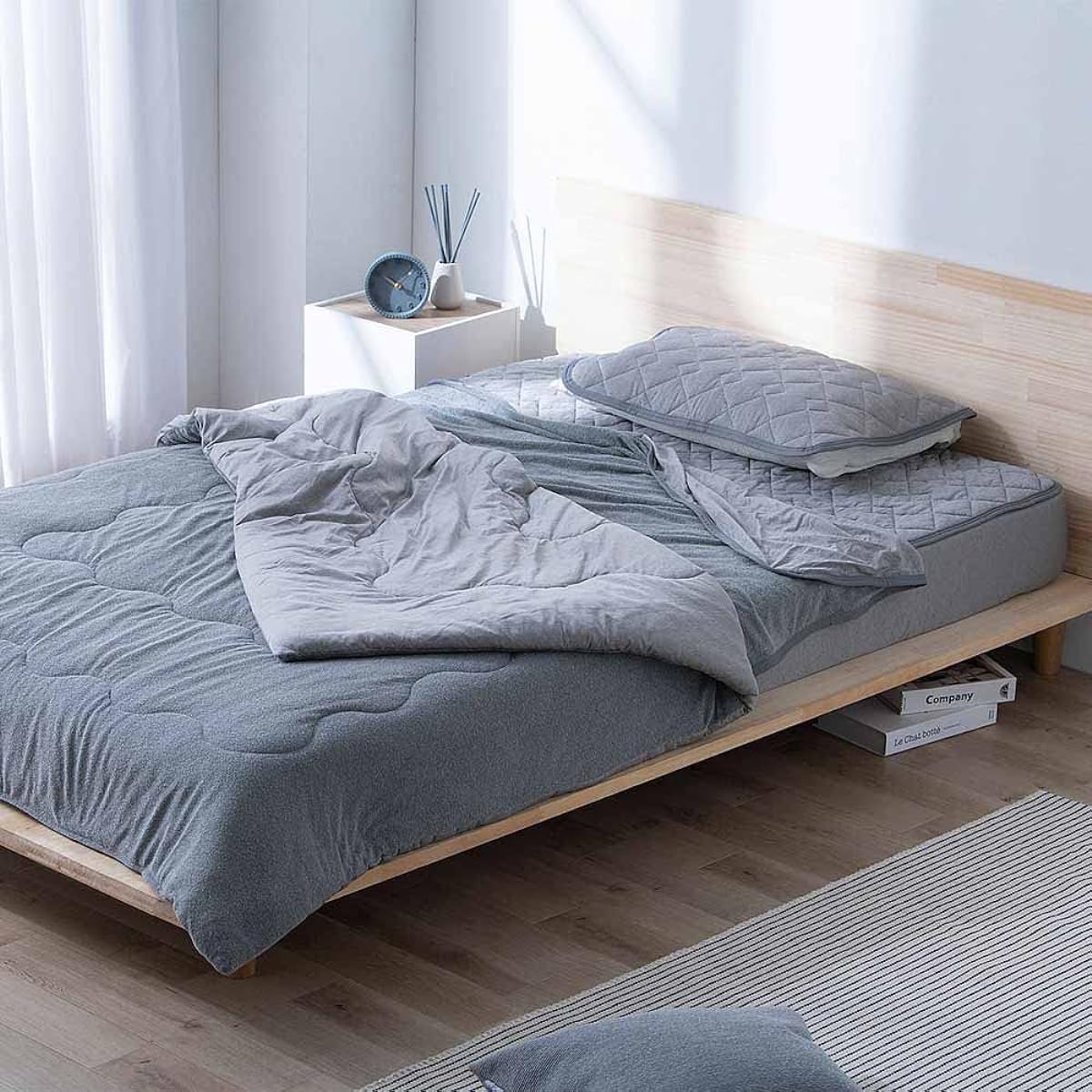 [IRIS OHYAMA] Skin Comforter KKF-NPES3-D [Q-MAX0.552/Antibacterial and Odor Resistant] Gray Double