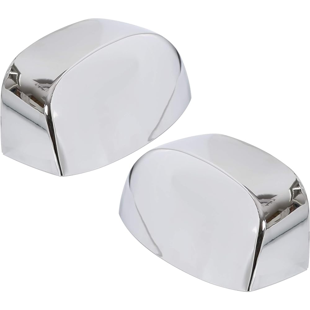 ECOTRIC Chrom Pair Half Mirror Cover 2007-2014 Chevrolet Sylvarad GMC Sierra Avarantic Saban Eucalade ESV left and right side view Apparridden Mirror Cap