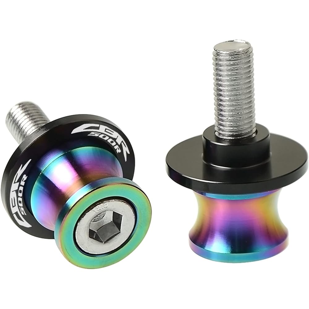 Stand Screw Slider M8 Swing Arm Stand Screw CNC Motorcycle Swing Arm Spool Slider Bobbin Suitable for Honda CBR500R 2013 2014 2015 2016 2017 2018 2019 (Color: A)