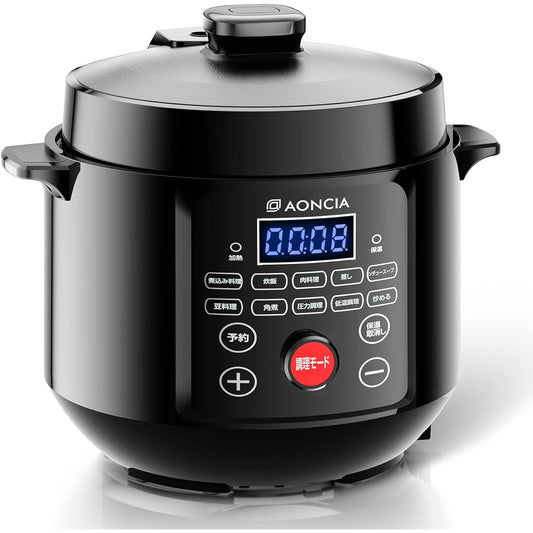 Electric Pressure Cooker 3L Rice Cooking/Stewing/Steaming/Stew Soup/Meat/Bean Dishes/Kakuni/Low Temperature/Pressure Cooking/Stir-frying 10 functions in 1 for 2-3 people living alone Time saving Reservation/keep warm function Easy recipe included Electri