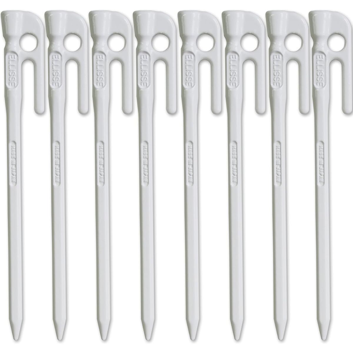 ELLISSE Forged Peg Elisse Stake 28cm White Powder Coating Set of 8 MK-280WH MADE IN JAPAN