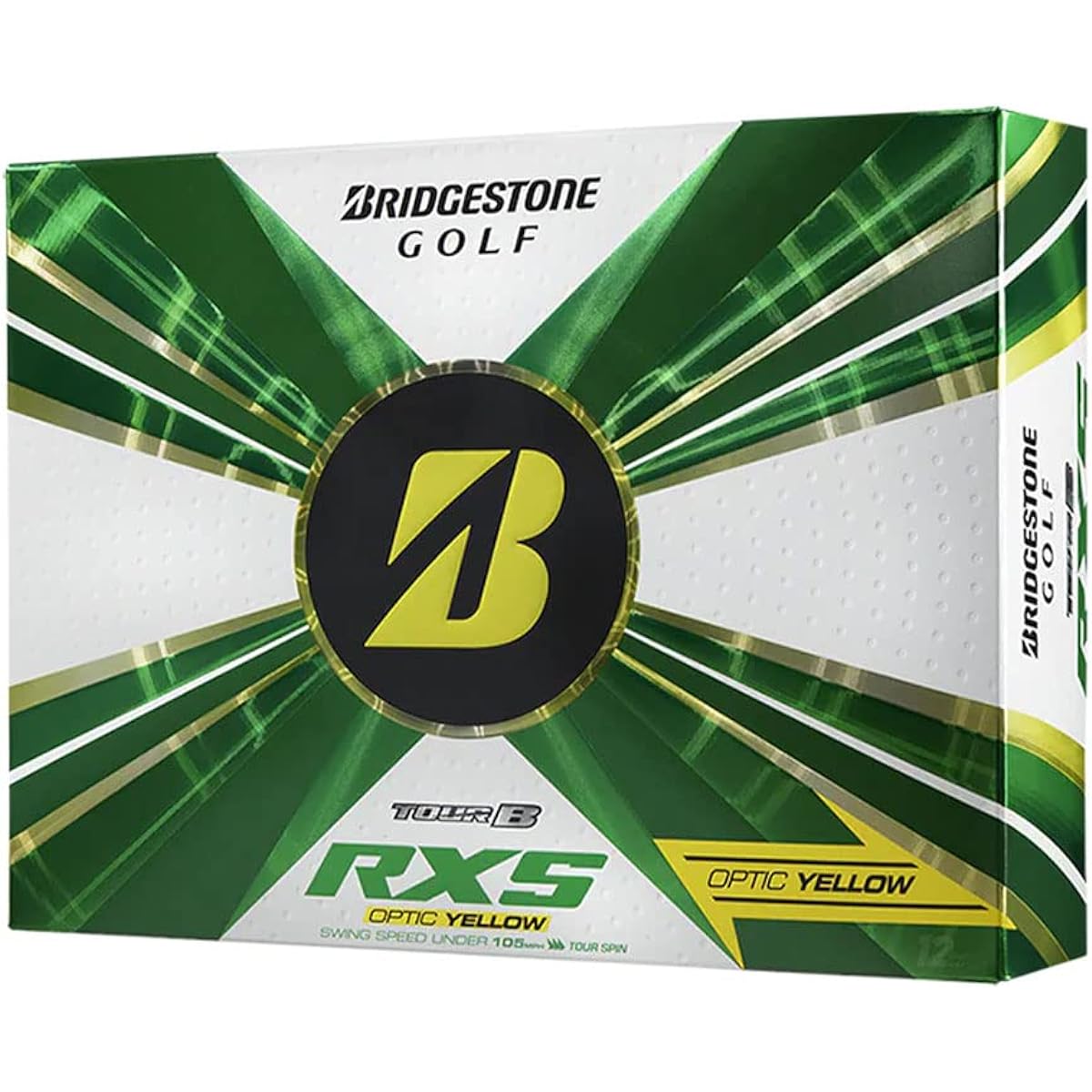 Bridgestone TOUR B RXS Golf Ball 2022 Yellow 12 Balls BRIDGESTONE GOLF Tour B 1 Dozen [Parallel Import]
