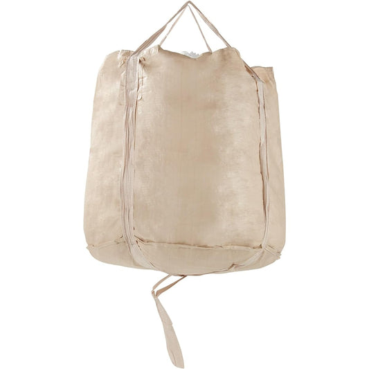 [Moririn] Flexible Container Bag, 10 pieces, Diameter 110 x Height 110cm (Load Capacity: 1t) (Round) (No outlet) (With reversing belt) Beige EBAGS A