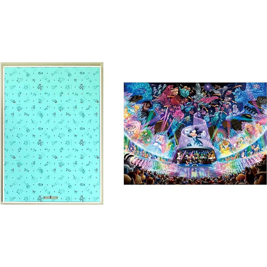 Aluminum Puzzle Frame Disney Safety Panel for 2000 Pieces White (73x102 cm) & 2000 Piece Jigsaw Puzzle Disney Water Dream Concert (73x102cm) [Set Purchase]