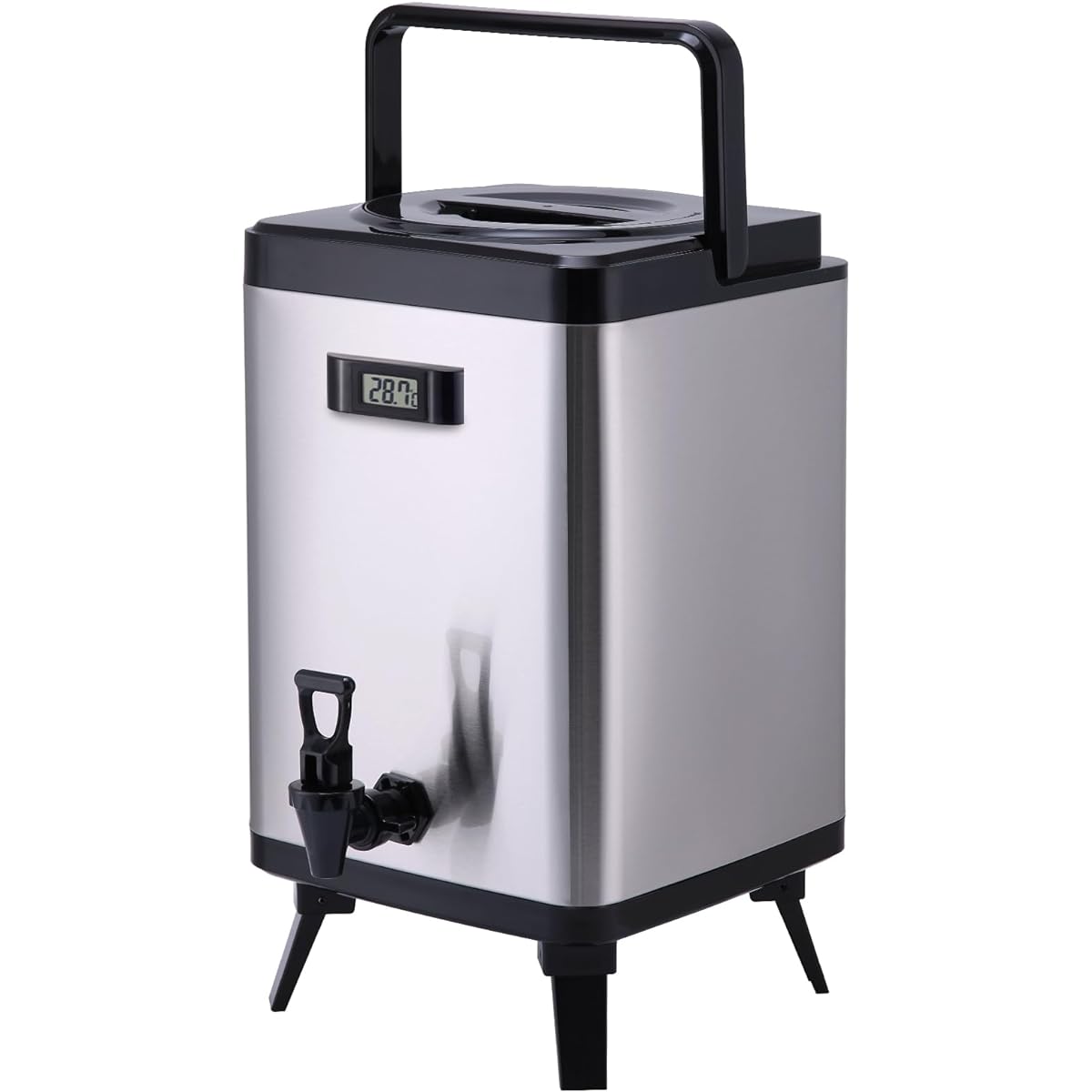 The Happy&LionLife Water Jug Thermal Pot Cold Insulation Passes Food Sanitation Law Detection Seamless 6/8/10L Drink Server Water Pot Outdoor Stainless Steel Large Capacity Bucket Water Server Barley Tea Pot Water Bottle Refrigerator Beverage Dispenser C