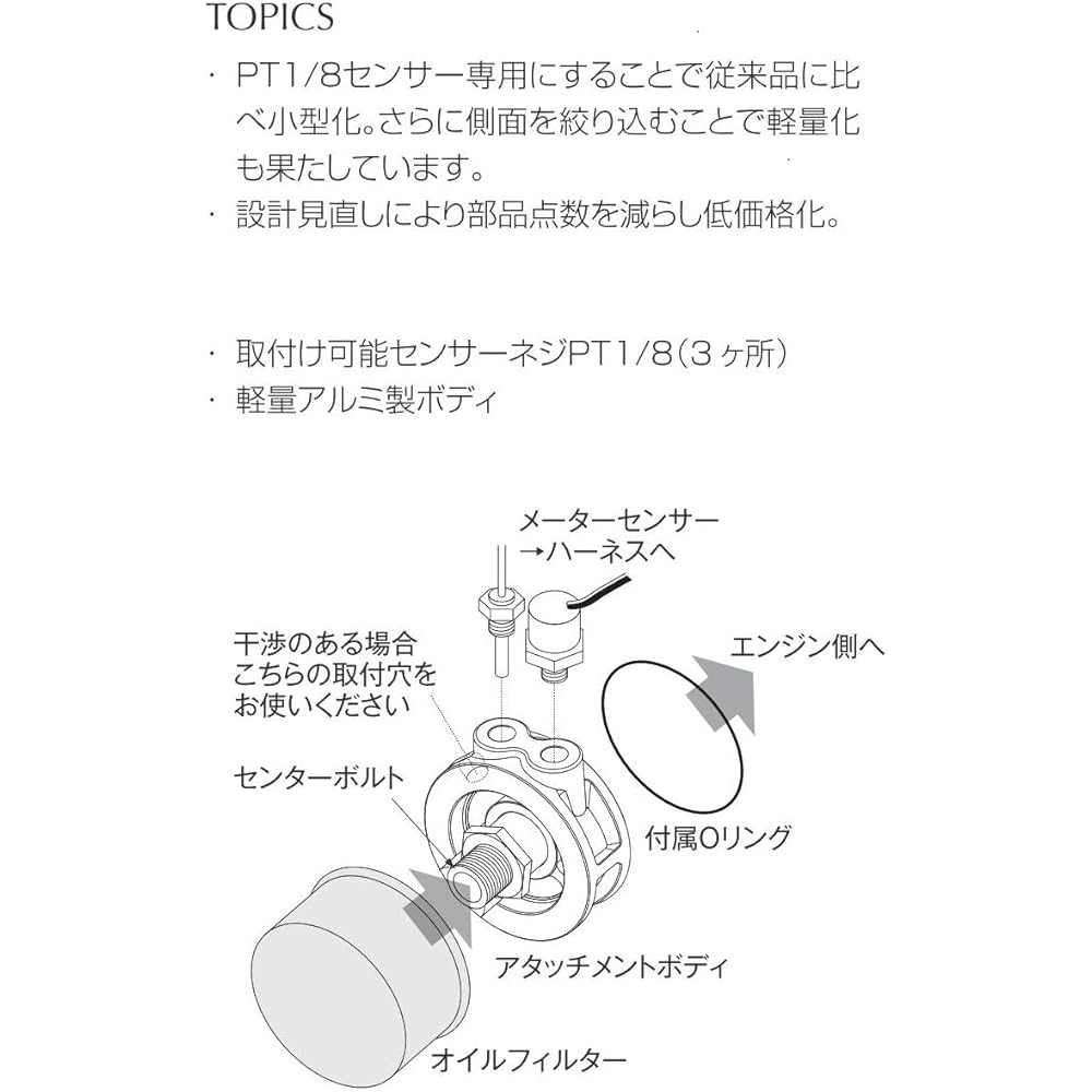JURAN Oil Sensor Attachment Small 60 Pi Center Bolt 3/4-16UNF SAS-5 350152