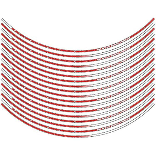MDF Rim Stripe Strobe Type Red 6mm Width 18&21 inches RIM-6M-STRD-18&21