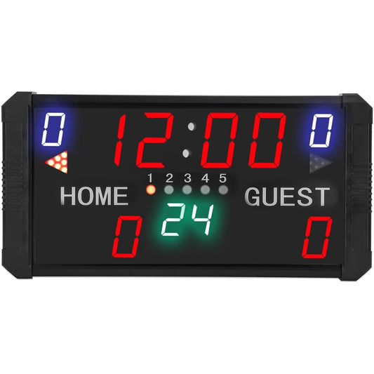 Spolehli LED 14 Digit Scoreboard Sports Timer with Electronic Illustrated Instruction Manual Digital Timer Electronic Scoreboard Ball Score for Match Board Countdown Basketball/Soccer/Tennis/Table Tennis Japanese Instruction Manual Included