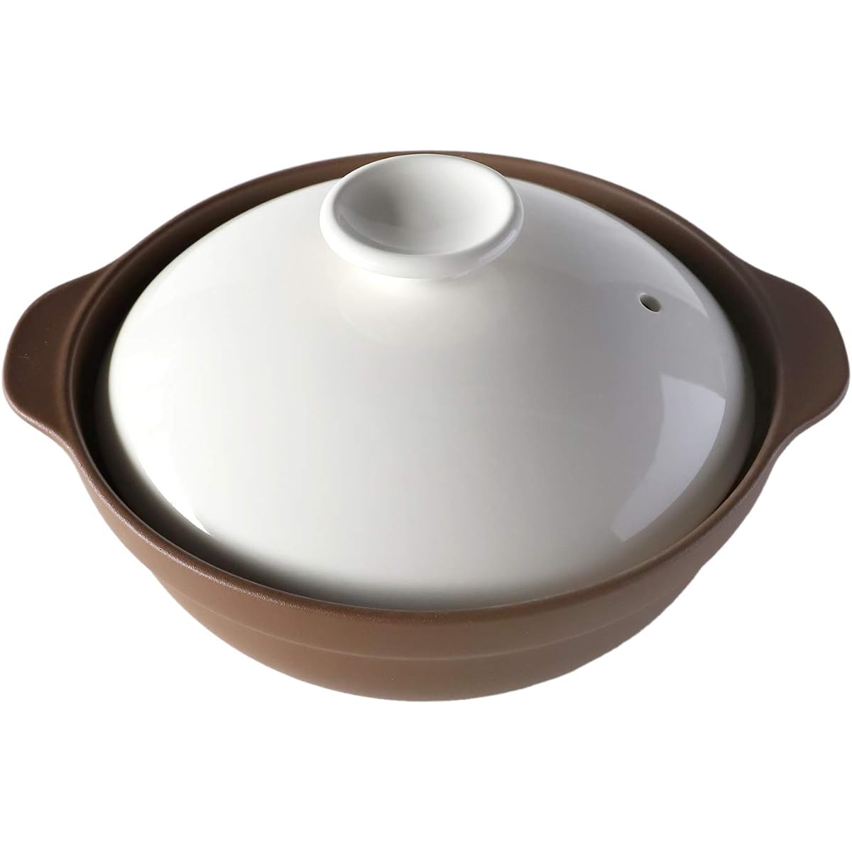 Earthen pot that won't boil over, for 4-5 people, brown