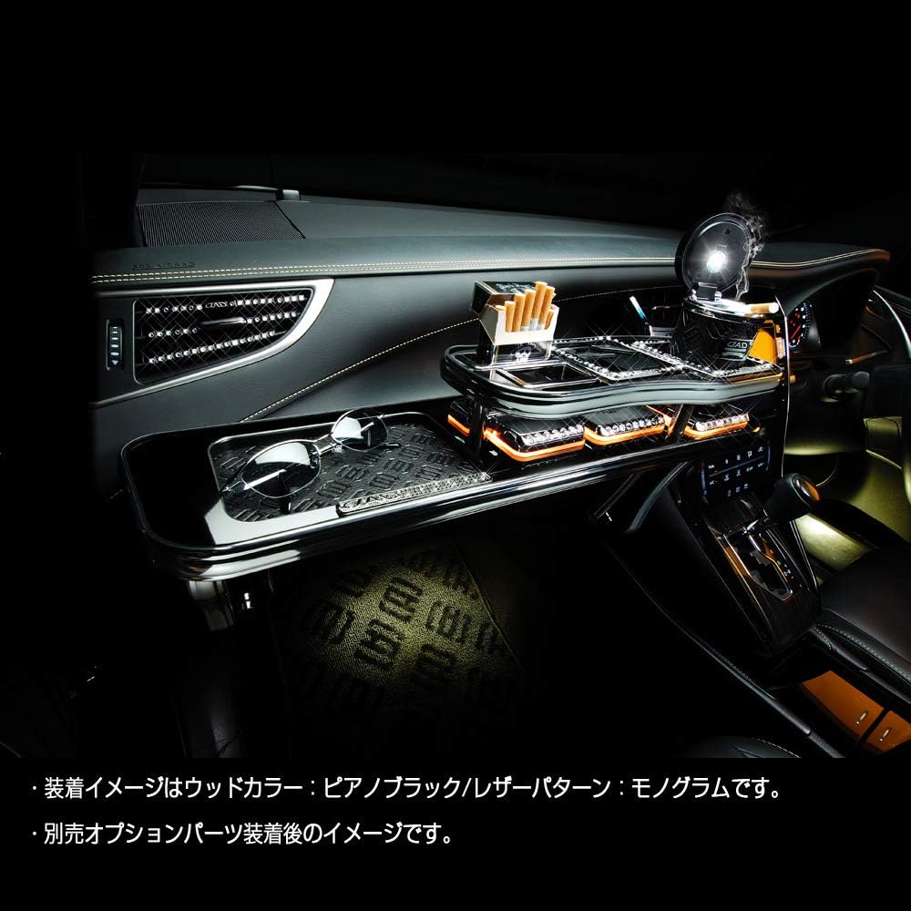 DAD Garcon D.A.D Front Table Square Type Black Wood II/Monogram Leather Black Z/ASU60/65 Series Harrier (HARRIER)