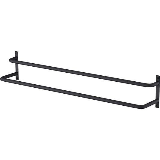 SANEI iron bar two-stage antique style with screws 613mm black W5727-D