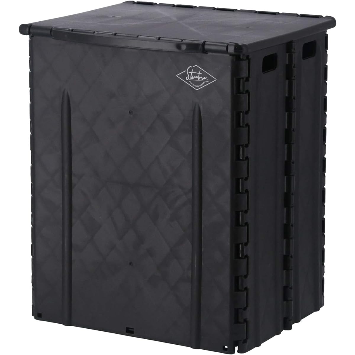 Fuji Boeki 86105 Storage Box, Camping Trash Can, Folding Chair, Outdoor Chair, Width 32cm, Black, Load Capacity 80kg