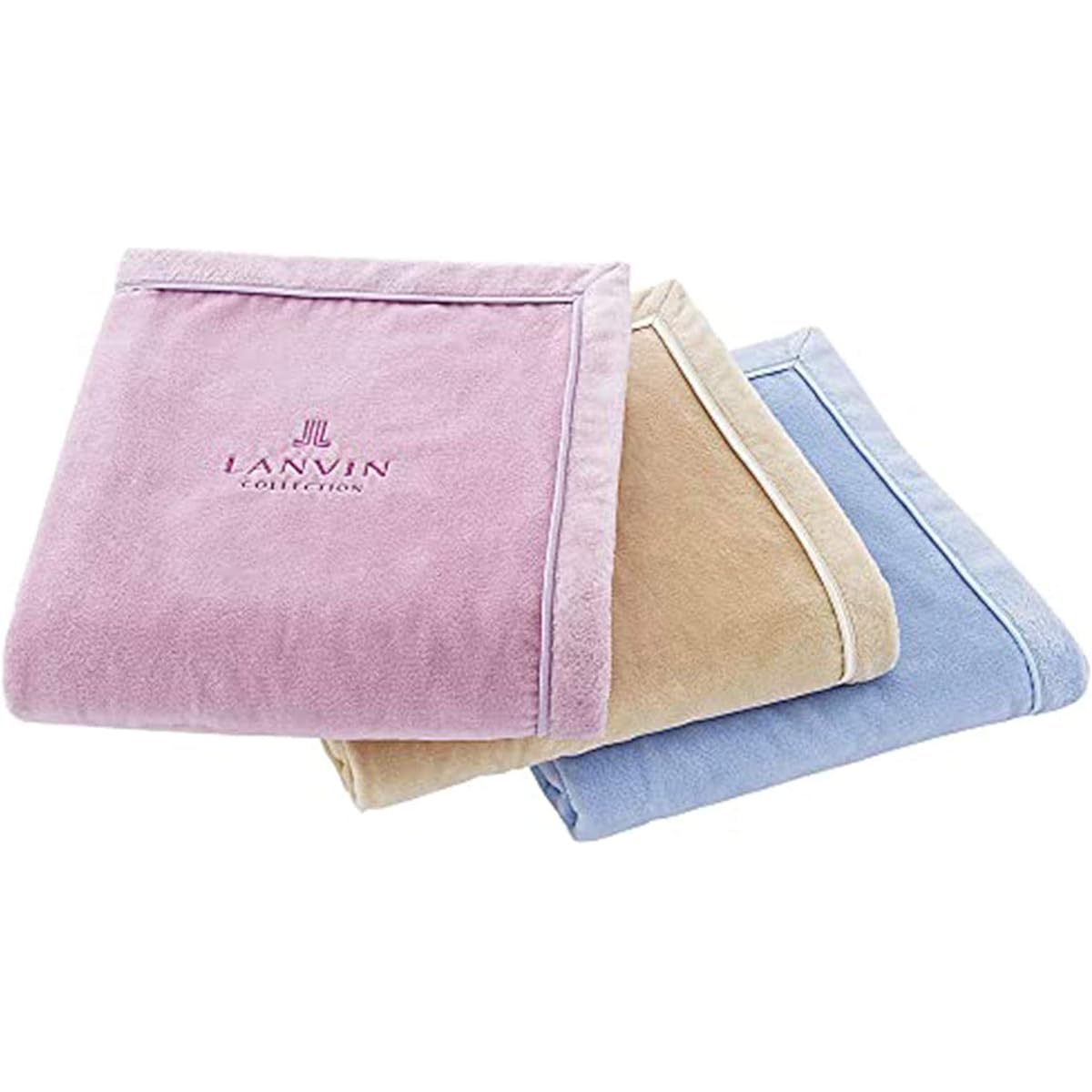 Showa Nishikawa Blanket Blue 180 x 200cm LANVIN Collection Seal Woven Cotton Blanket Riviere Do 2230110915309
