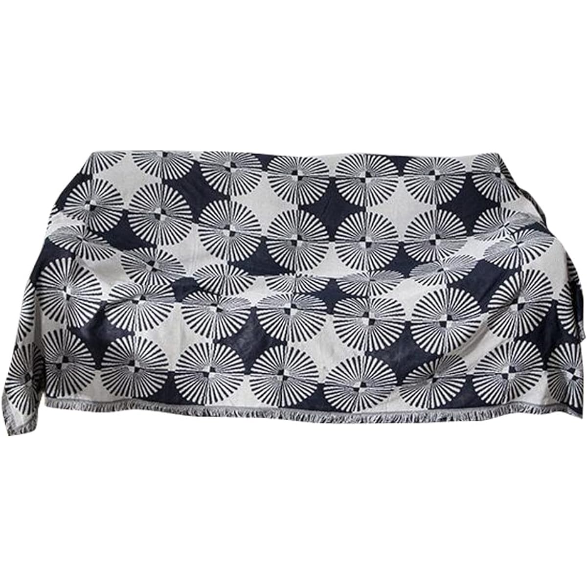 [K sera sera] Multi Cover Scandinavian Sofa Cover Blanket Camping Gear Rectangle Rug Bedspread 3 Sizes (Nordic Black, 230 x 250)
