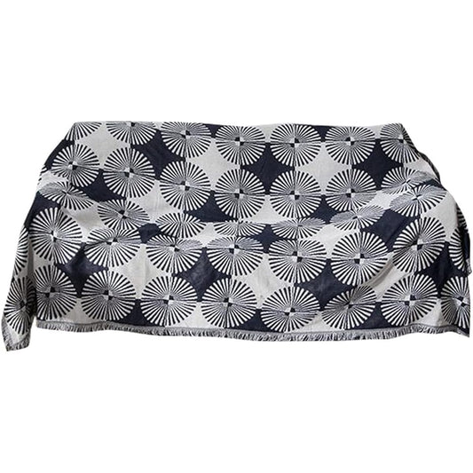 [K sera sera] Multi Cover Scandinavian Sofa Cover Blanket Camping Gear Rectangle Rug Bedspread 3 Sizes (Nordic Black, 230 x 250)
