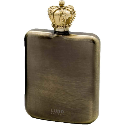Lund London Mug Antique Brass 200g Lund Luxe Crown Hip Flask 7011