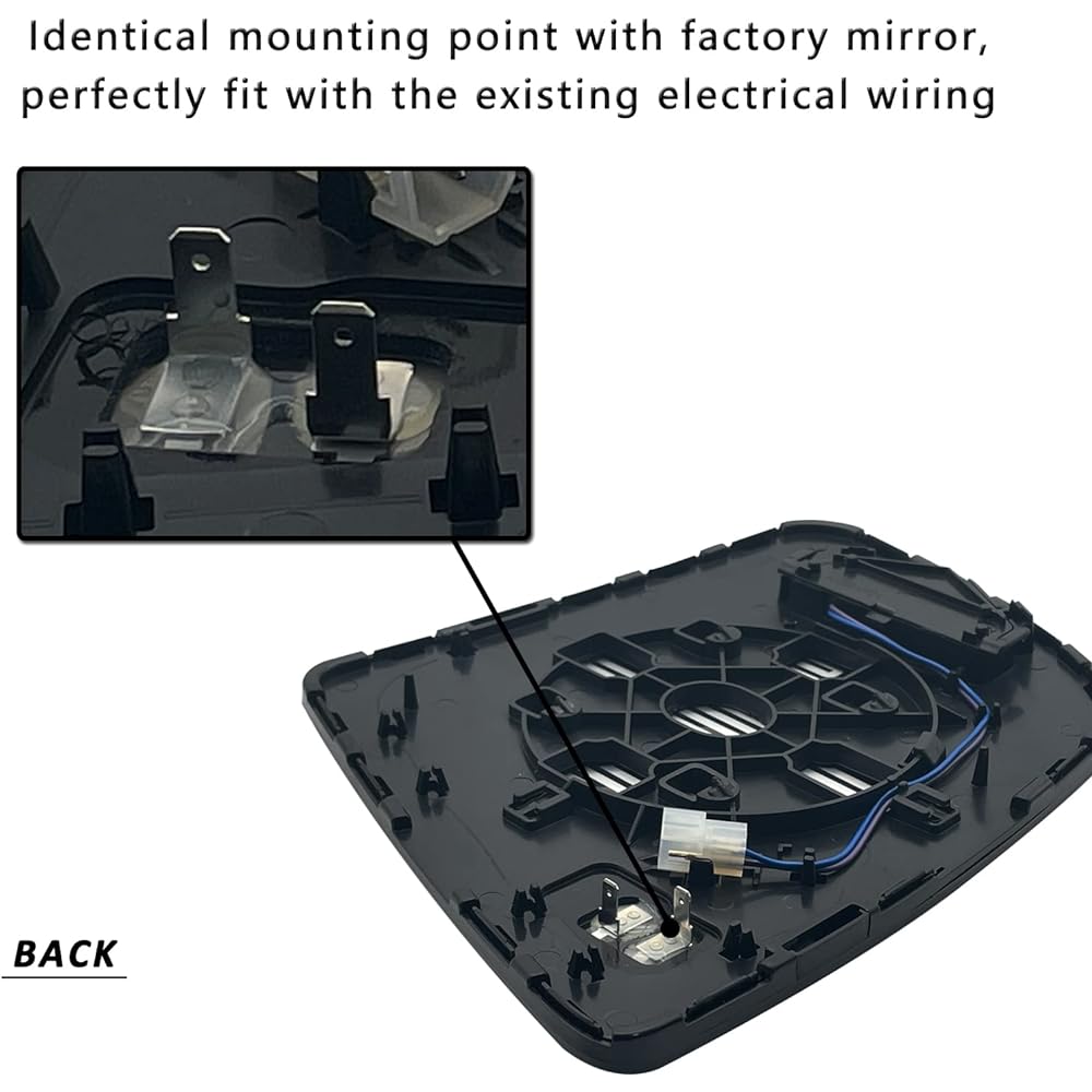 Personal seat heat mirror glass replacement 2008-2017 Toyota Sequoia 2007-2020 Toyota Tandra passenger seat mirror