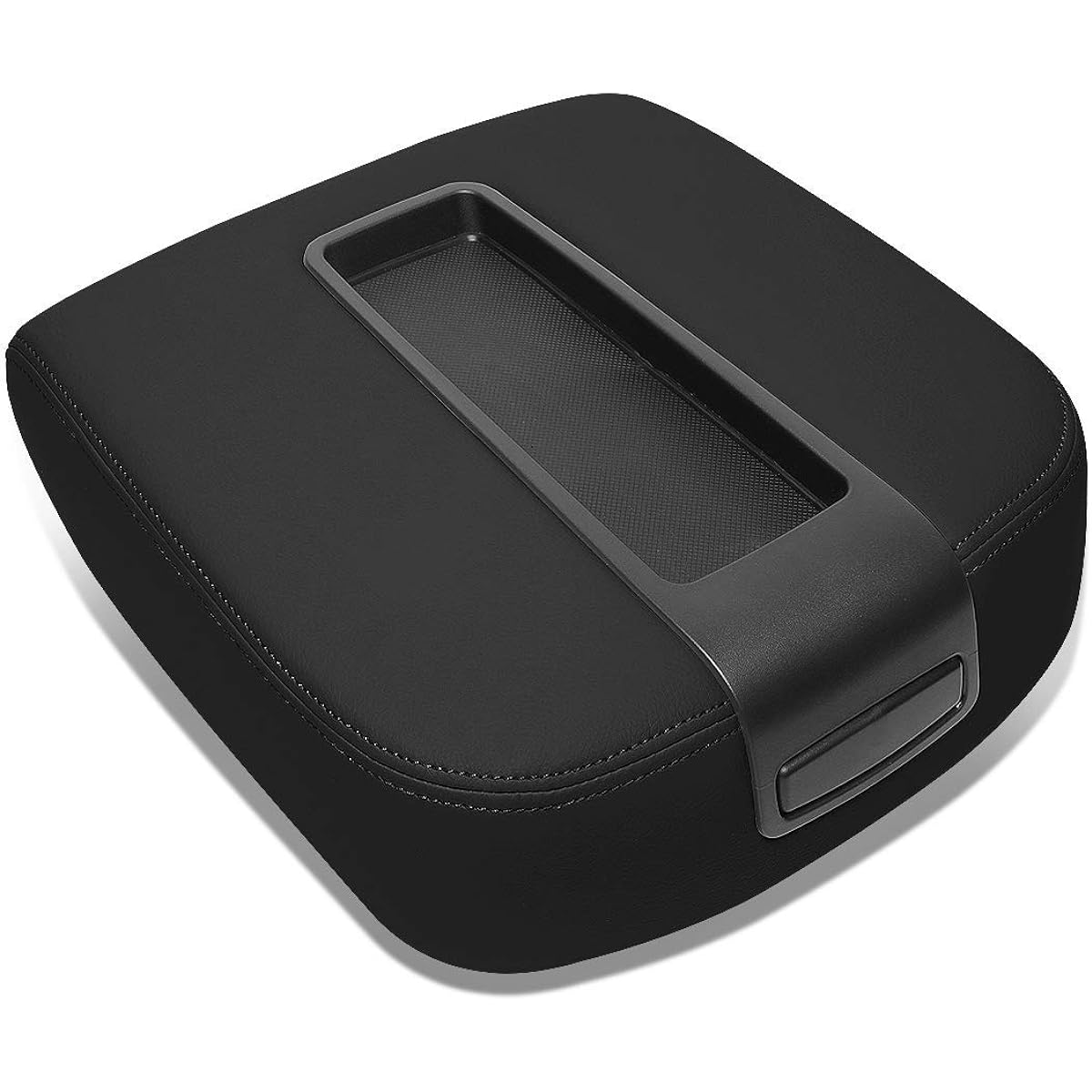 DNA MOTORING GECS-002-BK Black Leather Front Center Console Lid Arm Rest Cover