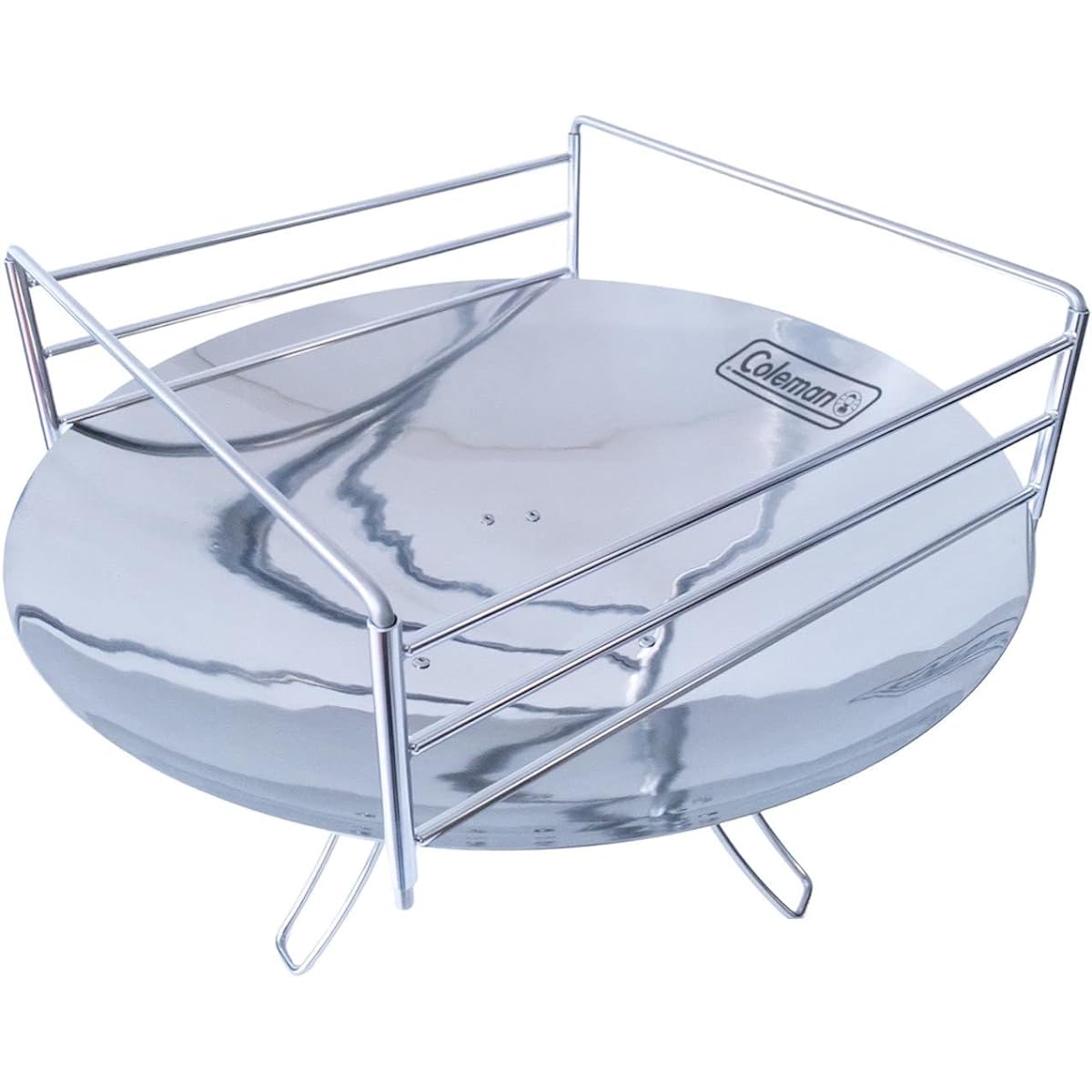 Coleman Fire Disc Bonfire Stand 3 Tier Pipe Frame Stainless Steel Made in Japan Bonfire Bonfire 3 Tier Heat Adjustment Camping Outdoor Trivet Bonfire Stand Net Grill Camping Fire Disc Outdoor (45cm Frame Only)